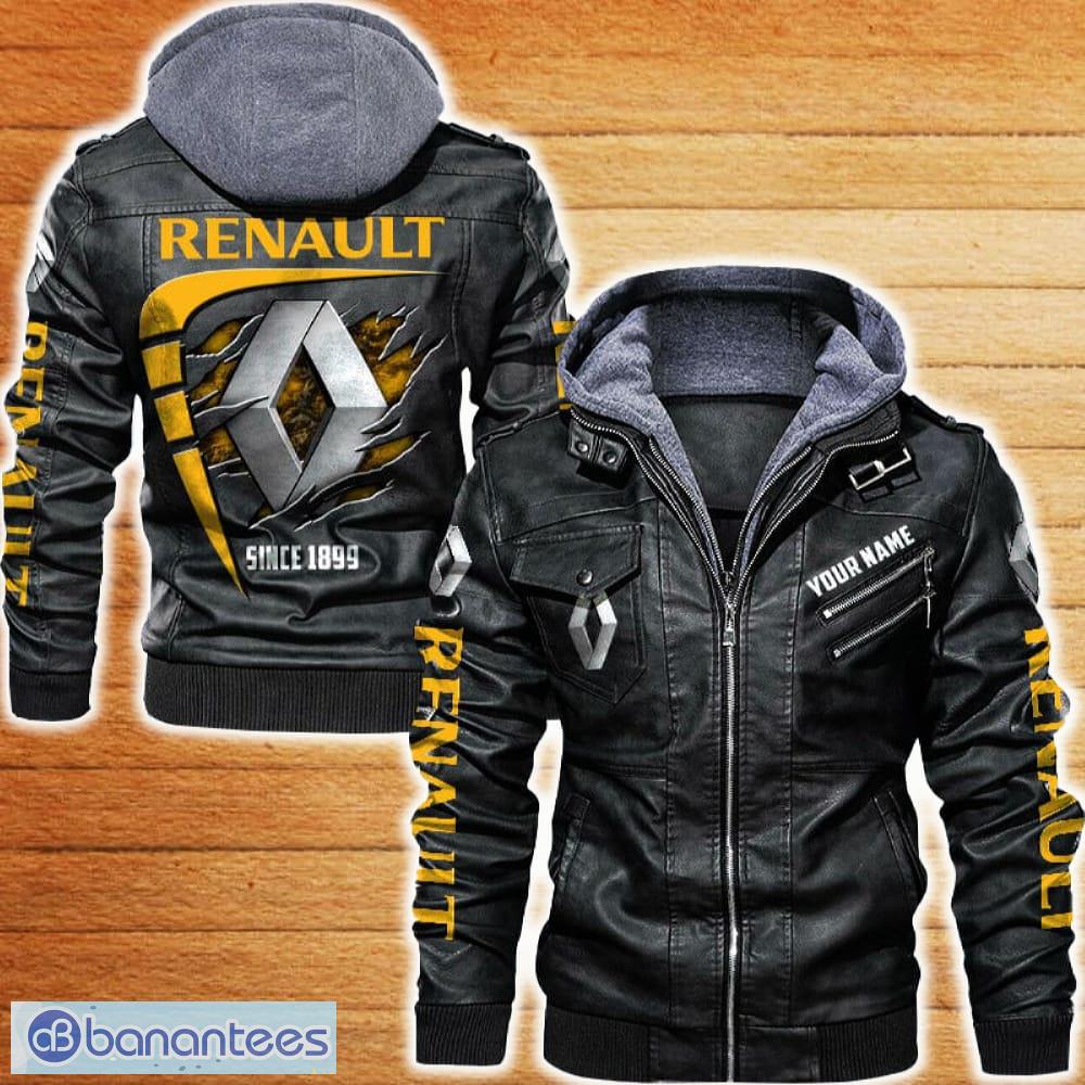 renault leather jacket black and brown color car logo trending all over print gift fans custom name image Renault Leather Jacket Black And Brown Color Car Logo Trending All OVer Print Gift Fans Custom Name - Renault Leather Jacket Car For Fans_1
