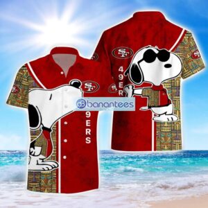 San Francisco 49ers Hawaiian Shirt Snoopy NFL Fans Beach Shirt Product Photo 1