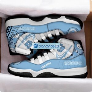 North Carolina Tar Heels Air Jordan 11 Sneakers Custom Name Special Shoes For Fans Product Photo 2