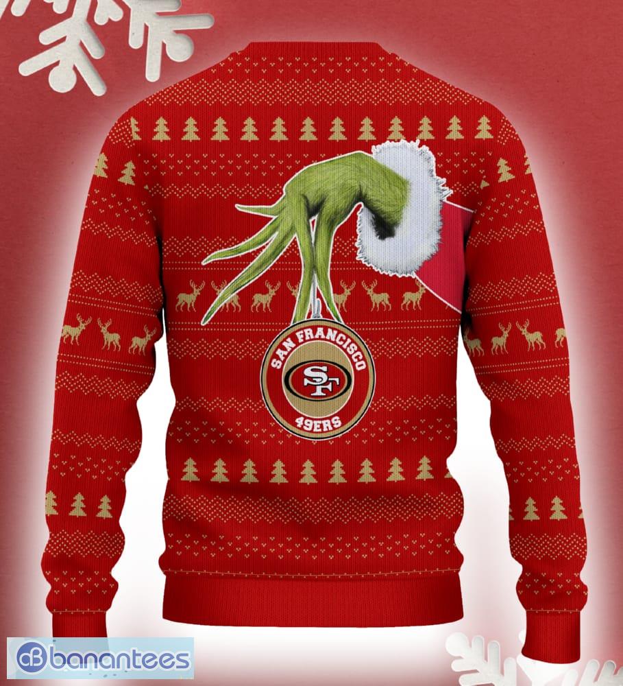 san francisco 49ers grinch driving funny 3d ugly christmas sweater for men women 1 image San Francisco 49ers Grinch Driving Funny 3D Ugly Christmas Sweater For Men Women - San Francisco 49ers Christmas Sweater Grinch Driving Photo 3