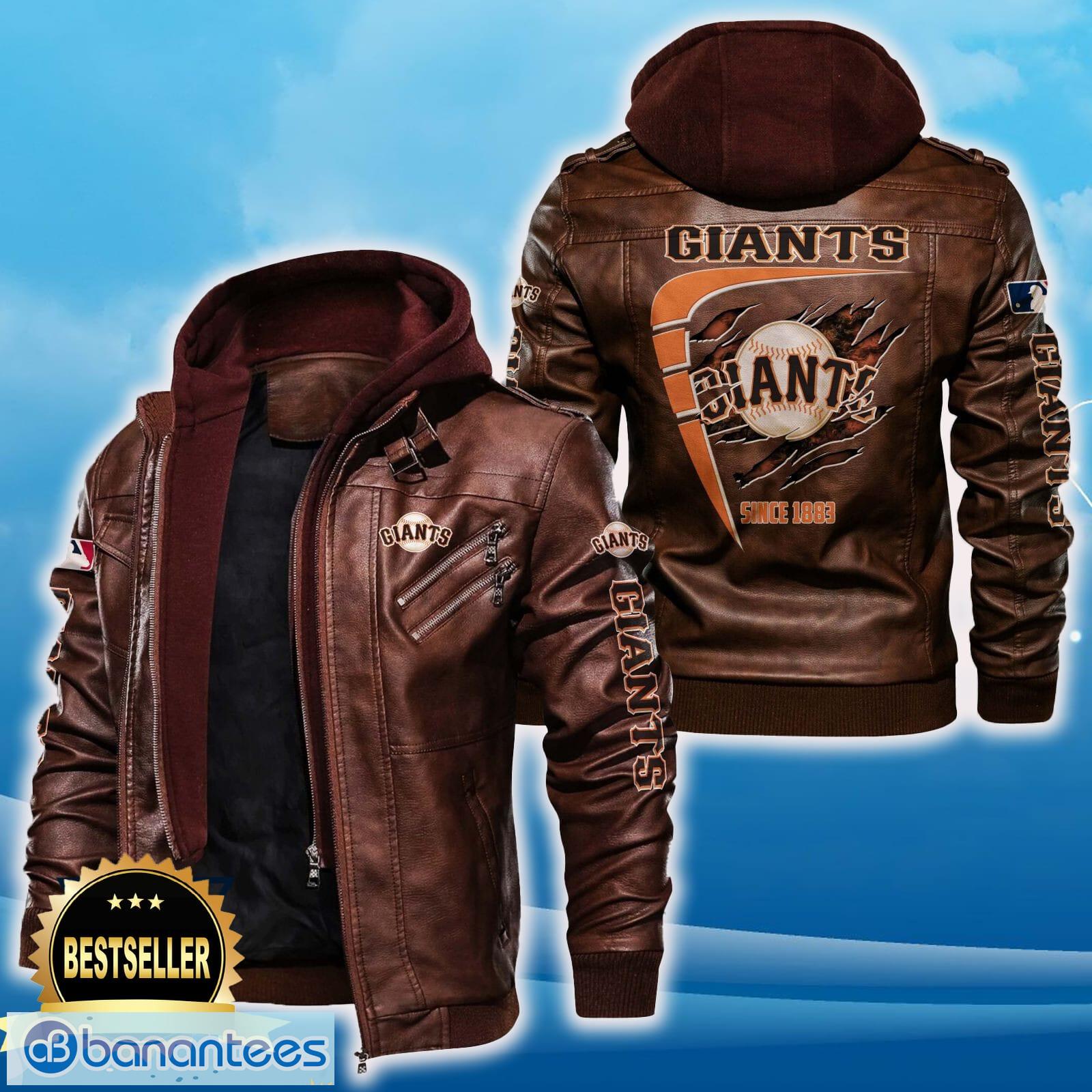 san francisco giants leather jacket black and brown color for men and women gift fans all over print gift fans 1 image San Francisco Giants Leather Jacket Black And Brown Color For Men And Women Gift Fans All OVer Print Gift Fans - San Francisco Giants Leather Jacket_2