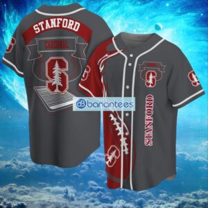 NCAA Stanford Cardinal Logo Design Fire Ball Baseball Jersey Shirt Full Print Product Photo 1