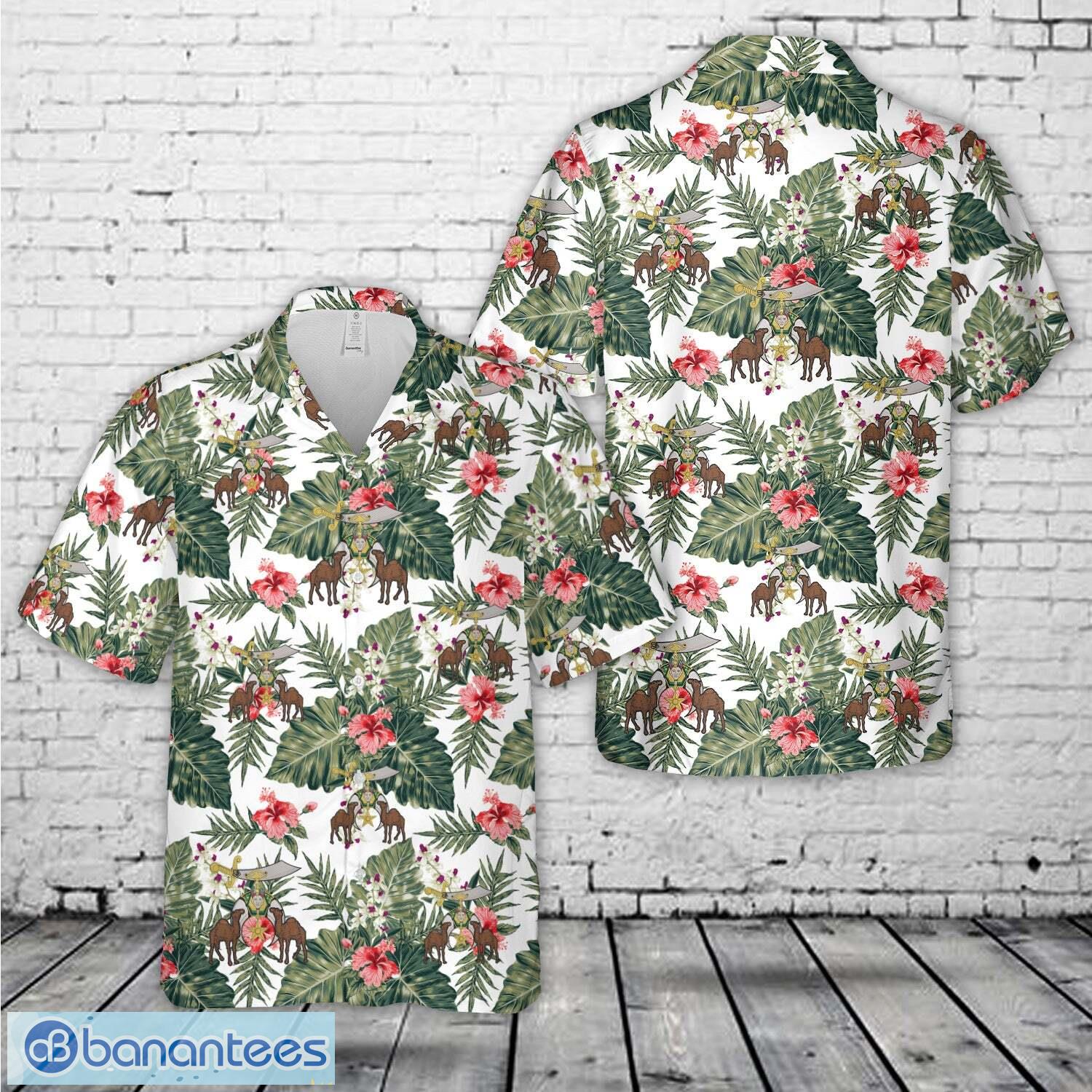 shrine emblem and camels hawaiian shirt image Shrine Emblem and Camels Hawaiian Shirt - Shrine Emblem and Camels Hawaiian Shirt-1