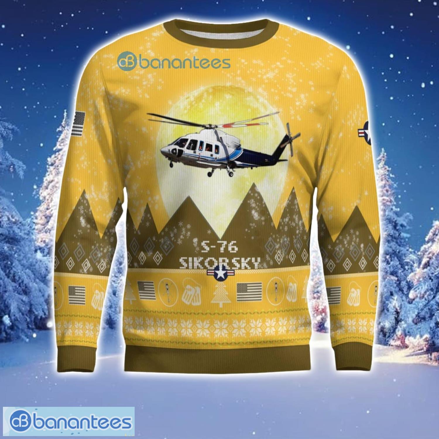 sikorsky s 76 s76 aircraft moonlight 3d print ugly christmas sweater christmas gift yellow color sweater 1 image Sikorsky S-76 S76 Aircraft Moonlight 3D Print Ugly Christmas Sweater Christmas Gift Yellow Color Sweater Product Photo 2
