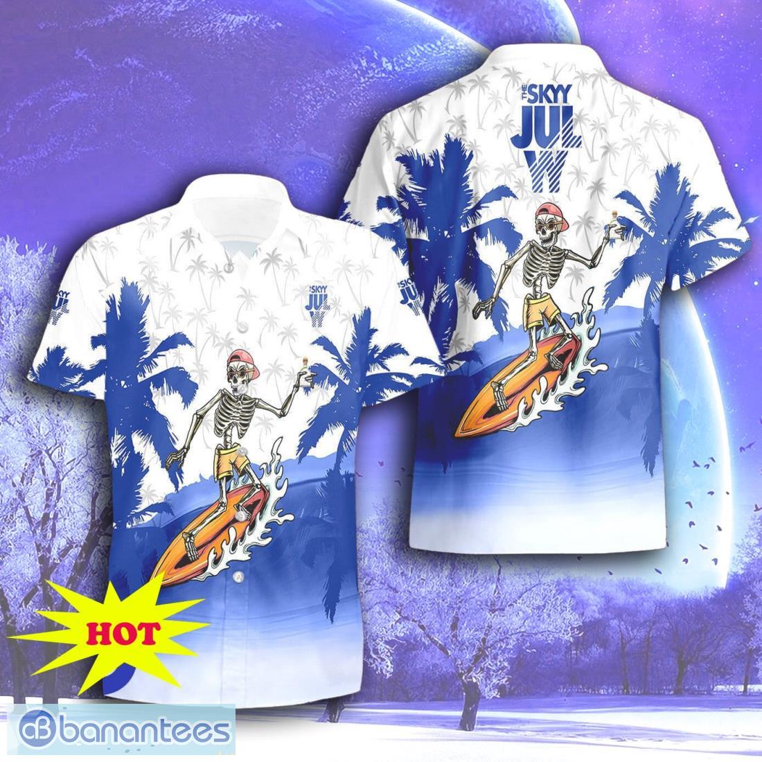 skyy vodka skull hawaiian shirt short for men women image SKYY Vodka Skull Hawaiian Shirt & Short For Men Women Product Photo 1