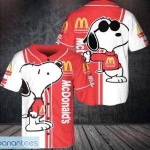 Snoopy mcdonald's 3D Printed Baseball Jersey Shirt For Men And Women Unique Gift Product Photo 1