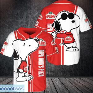 Snoopy papa john's pizza 3D Printed Baseball Jersey Shirt For Men And Women Unique Gift Product Photo 1