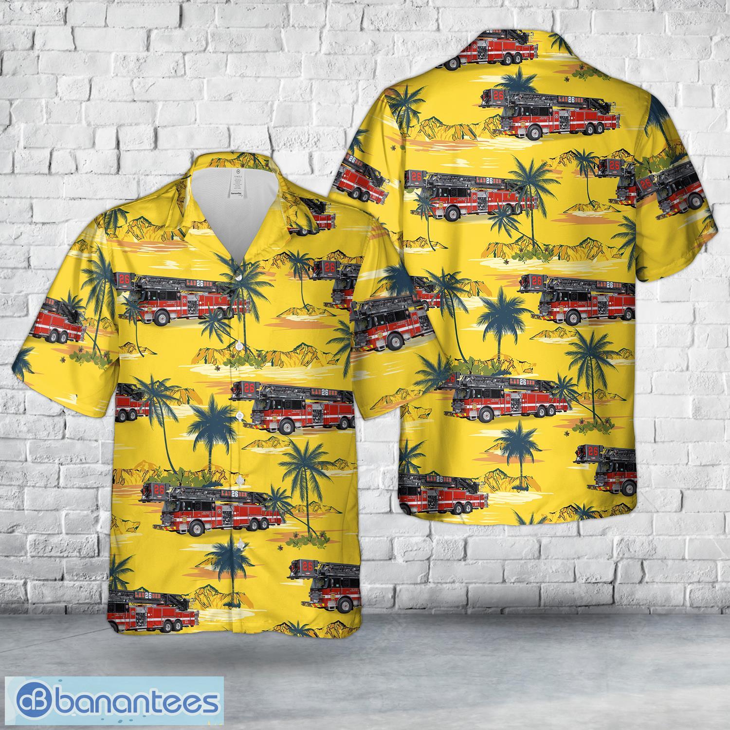 somerset new jersey elizabeth avenue fire company 3d hawaiian shirt beach team gift image Somerset, New Jersey, Elizabeth Avenue Fire Company 3D Hawaiian Shirt Beach Team Gift Product Photo 1