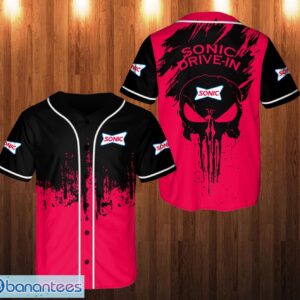 sonic drive-in 3D All Over Printed Baseball Jersey Shirt For Fans Product Photo 1