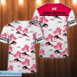 sonic drive-in 3D T-Shirt All Printed Unique Gift Coconut Pattern Product Photo 1
