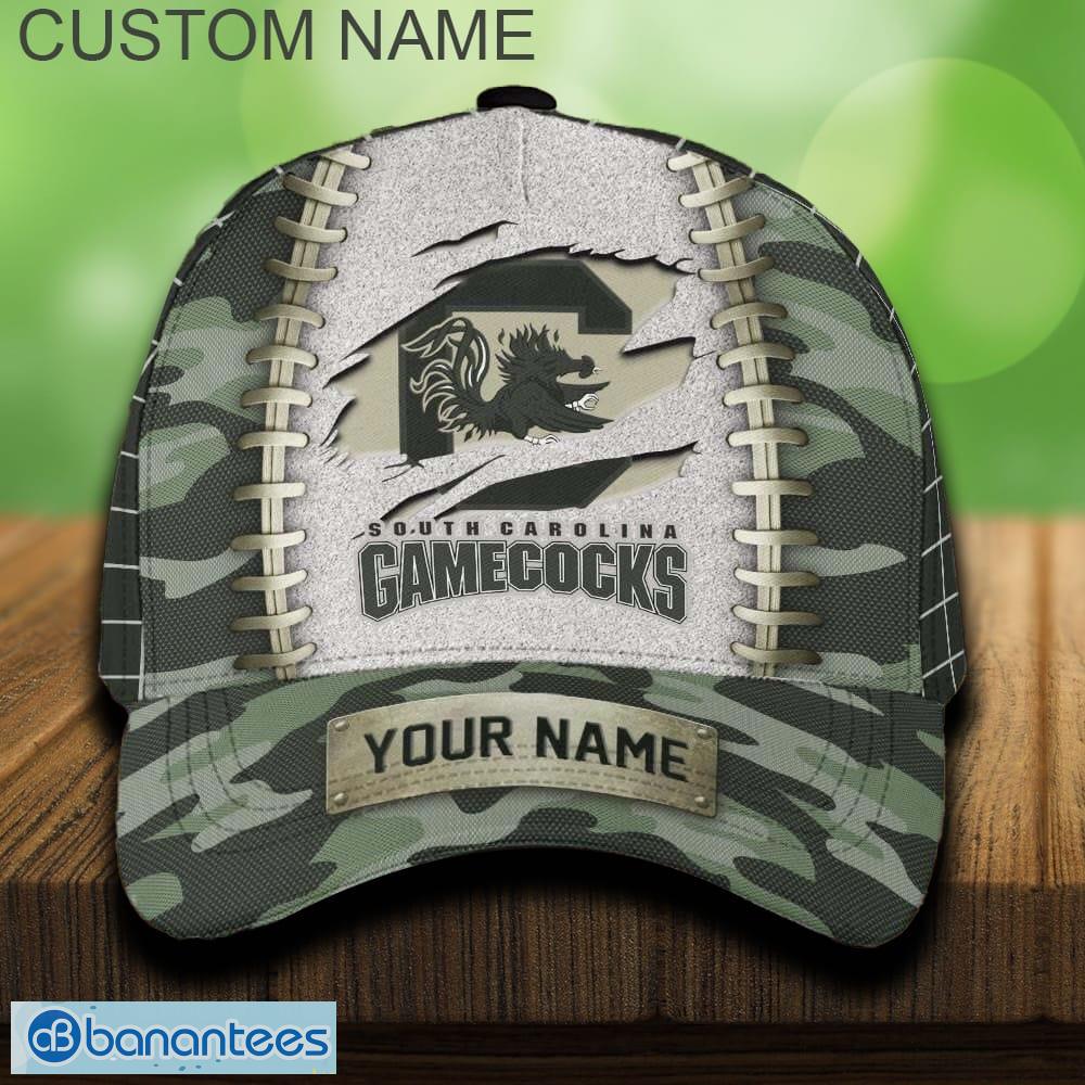 south carolina gamecocks 3d hat and cap beach design camo green for fans gift custom name image South Carolina Gamecocks 3D Hat And Cap Beach Design Camo Green For Fans Gift Custom Name - South Carolina Gamecocks 3D Hat And Cap Camo_1