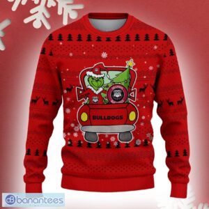 Georgia Bulldogs Grinch Driving Funny 3D Ugly Christmas Sweater For Men Women - Georgia Bulldogs Christmas Sweater Grinch Driving Photo 2