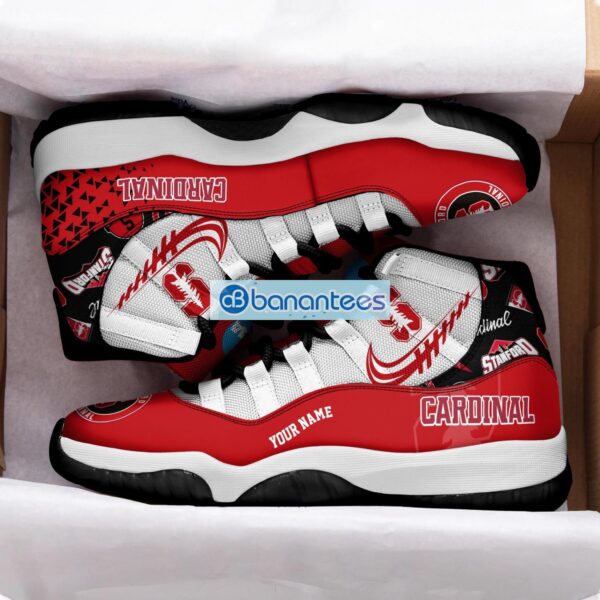 Stanford Cardinal Air Jordan 11 Sneakers Custom Name Special Shoes For Fans Product Photo 2