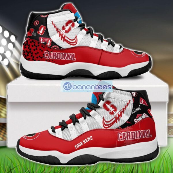 Stanford Cardinal Air Jordan 11 Sneakers Custom Name Special Shoes For Fans Product Photo 1