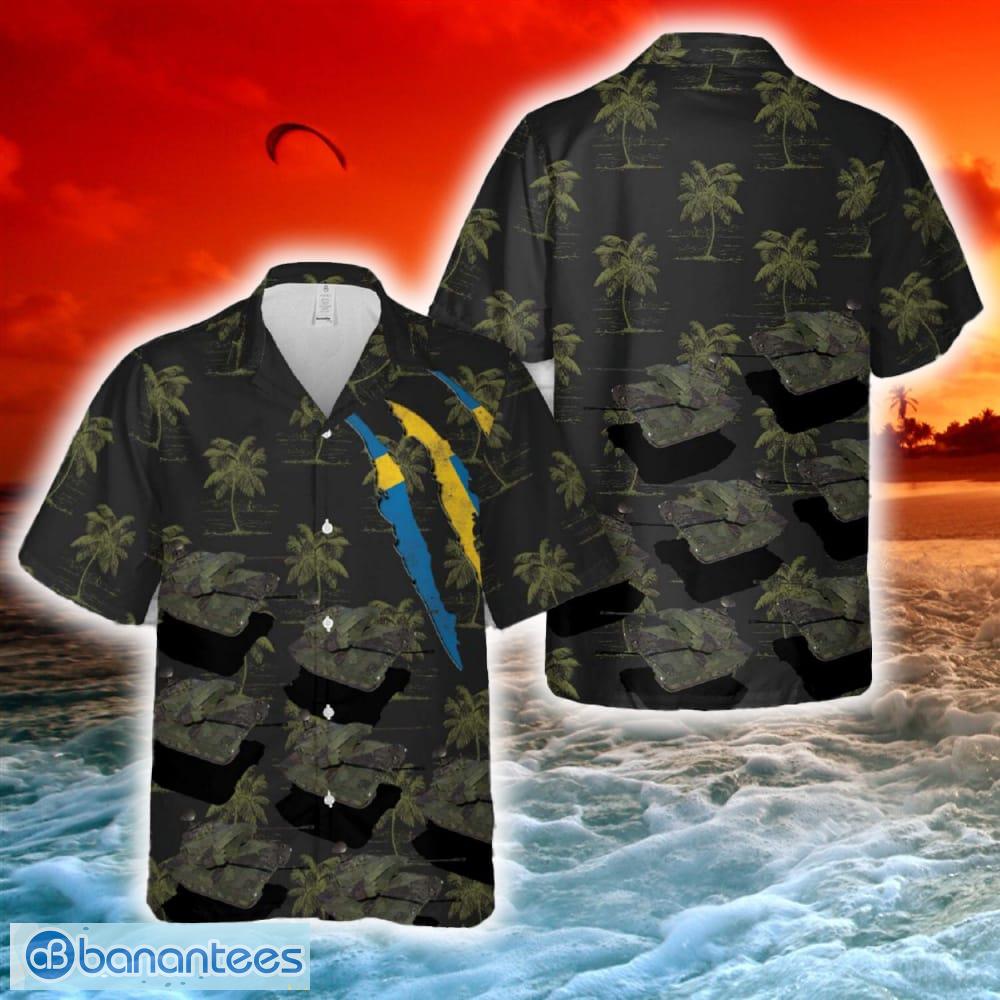 swedish army itpsv leopard 2 marksman hawaiian shirt image Swedish Army ItPsV Leopard 2 Marksman Hawaiian Shirt - Swedish Army ItPsV Leopard 2 Marksman Hawaiian Shirt-1
