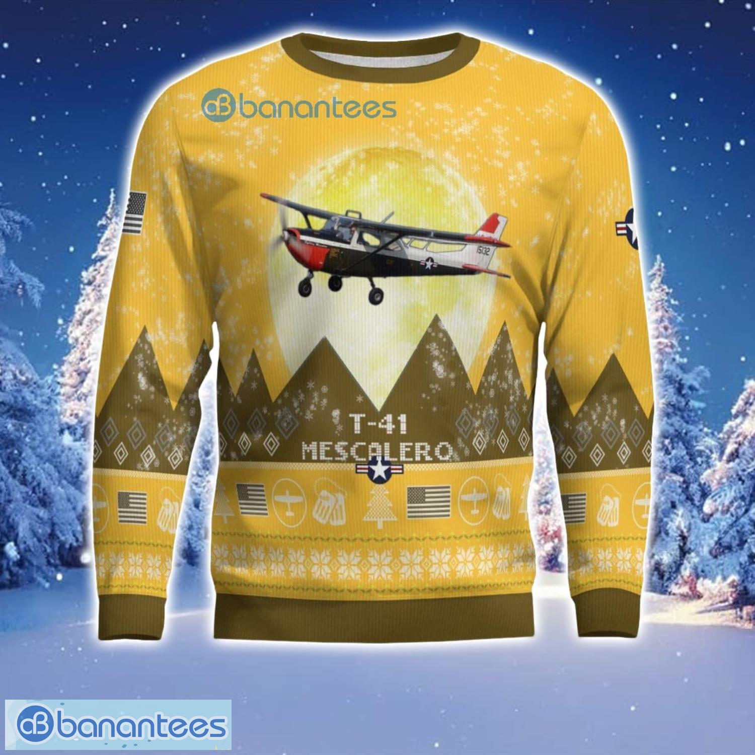 t 41 mescalero t41 aircraft moonlight 3d print ugly christmas sweater christmas gift yellow color sweater 1 image T-41 Mescalero T41 Aircraft Moonlight 3D Print Ugly Christmas Sweater Christmas Gift Yellow Color Sweater Product Photo 2