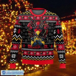Deadpool X Wolverine Bauble Ugly Christmas Sweater Gift For Men And Women - Deadpool X Wolverine Ugly Christmas Sweater Photo_1