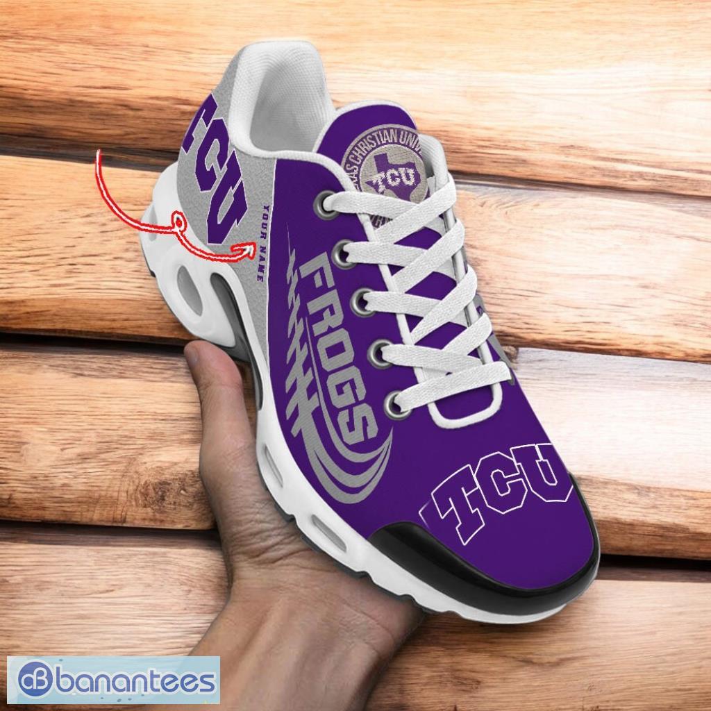 tcu horned frogs custom name air cushion tn shoes for men and women image TCU Horned Frogs-Custom Name Air Cushion TN Shoes For Men And Women Product Photo 1