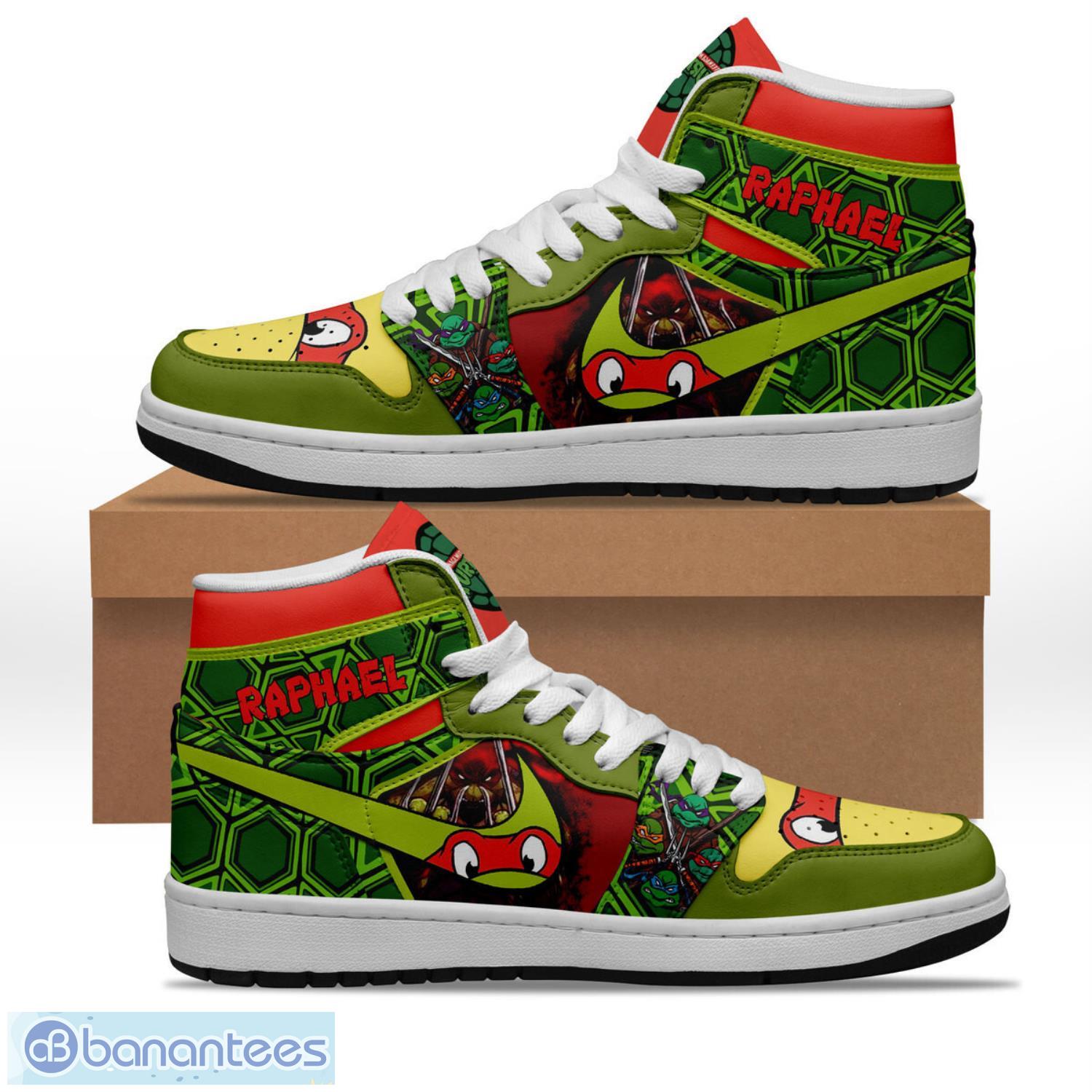 teenage mutant ninja turtles air jordan hightop sneakers shoes aj1 gift ideas shoes image Teenage Mutant Ninja Turtles Air Jordan Hightop Sneakers Shoes AJ1 Gift Ideas Shoes Product Photo 1