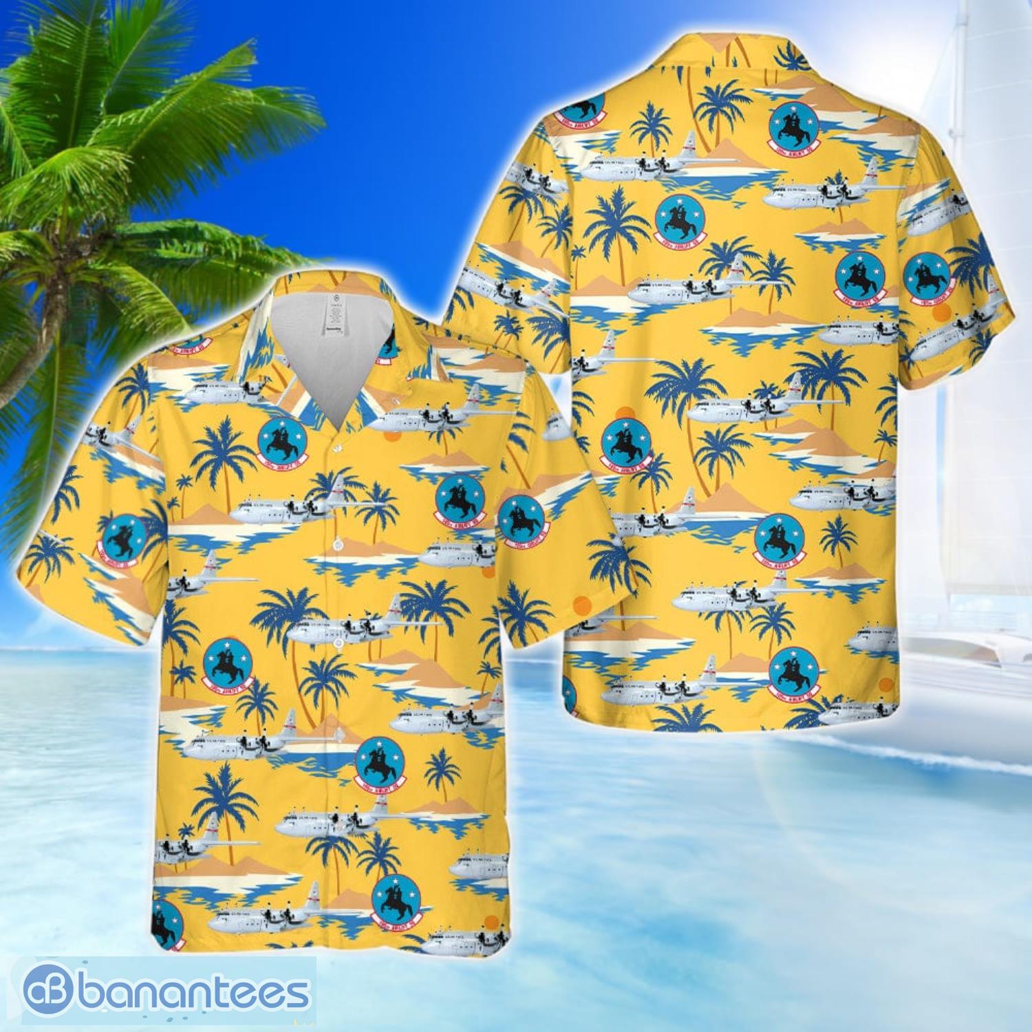 tennessee air national guard lockheed martin c 130h 105th airlift squadron 3d hawaiian shirt beach team gift image Tennessee Air National Guard Lockheed Martin C-130H, 105th Airlift Squadron 3D Hawaiian Shirt Beach Team Gift Product Photo 1
