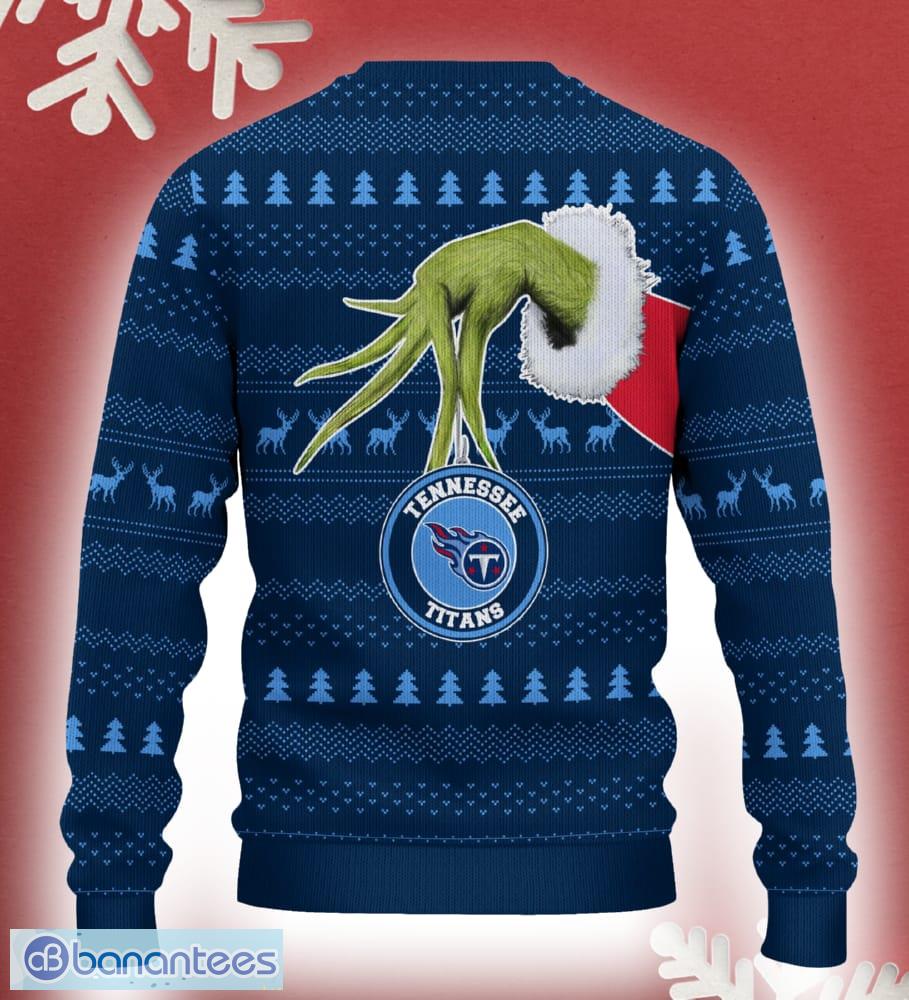 tennessee titans grinch driving funny 3d ugly christmas sweater for men women 1 image Tennessee Titans Grinch Driving Funny 3D Ugly Christmas Sweater For Men Women - Tennessee Titans Christmas Sweater Grinch Driving Photo 3