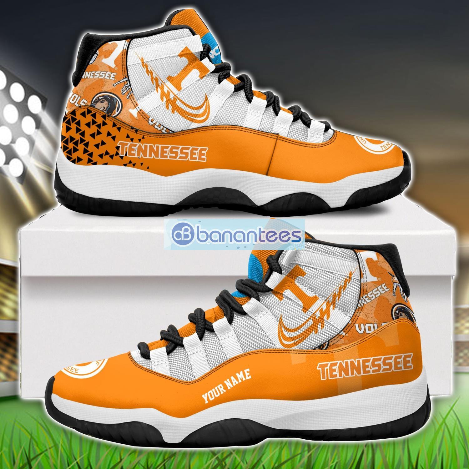 tennessee volunteers air jordan 11 sneakers custom name special shoes for fans image Tennessee Volunteers Air Jordan 11 Sneakers Custom Name Special Shoes For Fans Product Photo 1