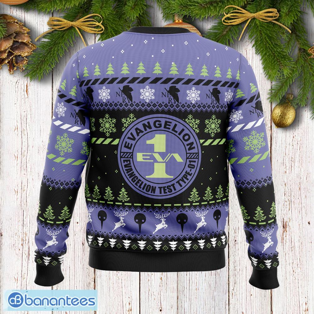 test type eva 01 neon genesis wrapping knitted christmas sweater gift for men and women 1 image Test Type Eva-01 Neon Genesis Wrapping Knitted Christmas Sweater Gift For Men And Women - Test Type Eva-01 Neon Genesis Ugly Christmas Sweater Photo_2