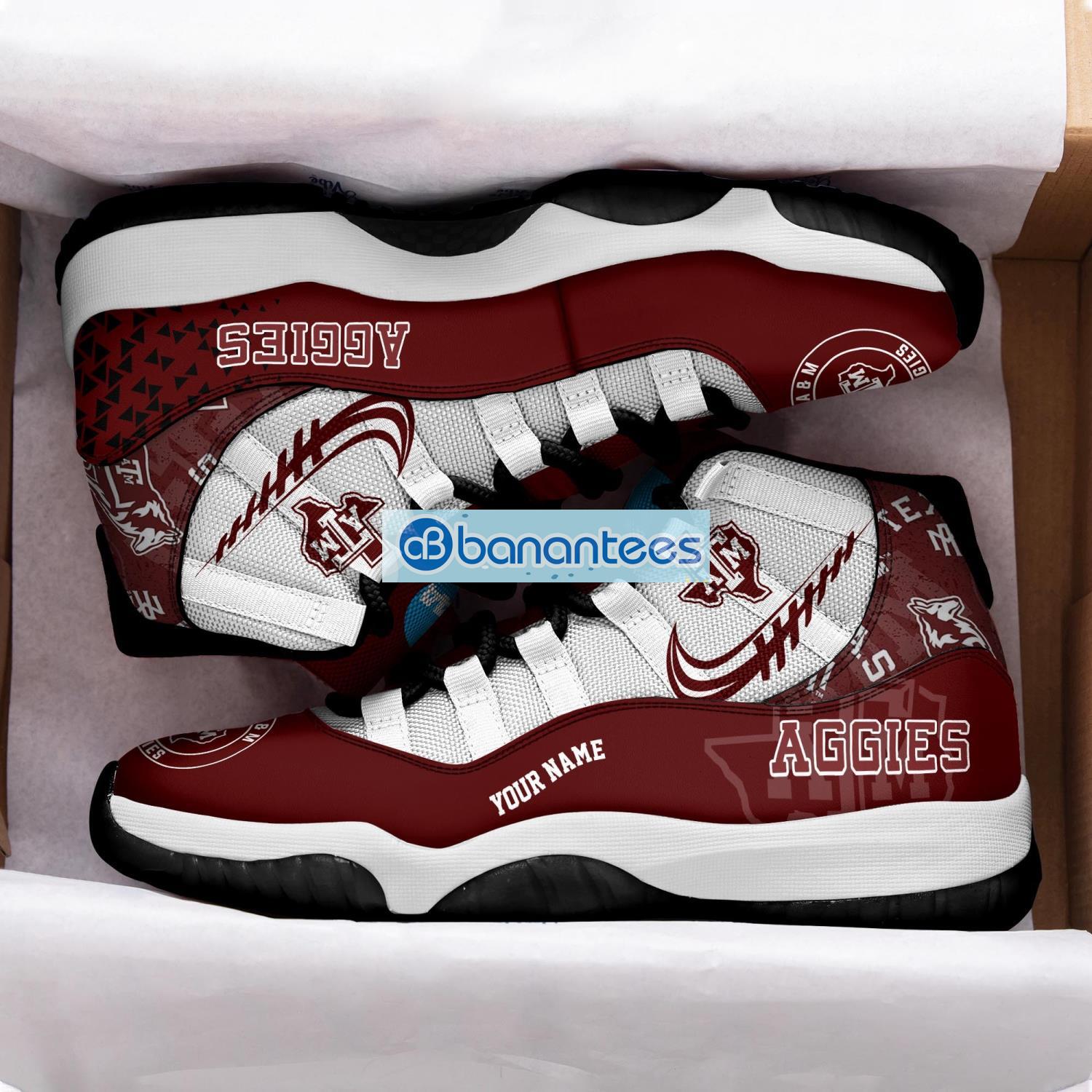 texas aampm aggies air jordan 11 sneakers custom name special shoes for fans 1 image Texas A&M Aggies Air Jordan 11 Sneakers Custom Name Special Shoes For Fans Product Photo 2