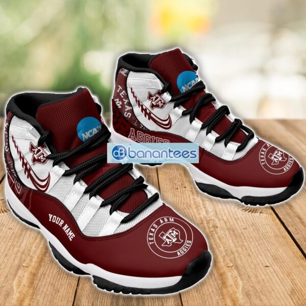 Texas A&M Aggies Air Jordan 11 Sneakers Custom Name Special Shoes For Fans Product Photo 3