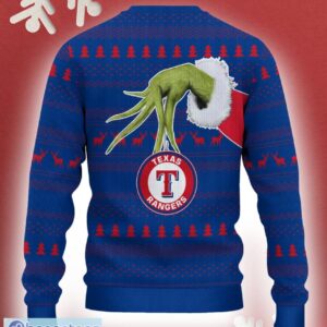 Texas Rangers Grinch Driving Funny 3D Ugly Christmas Sweater For Men Women - Texas Rangers Christmas Sweater Grinch Driving Photo 3