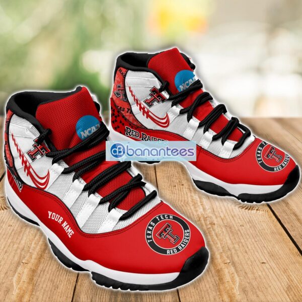 Texas Tech Red Raiders Air Jordan 11 Sneakers Custom Name Special Shoes For Fans Product Photo 3
