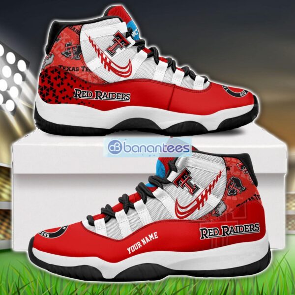 Texas Tech Red Raiders Air Jordan 11 Sneakers Custom Name Special Shoes For Fans Product Photo 1