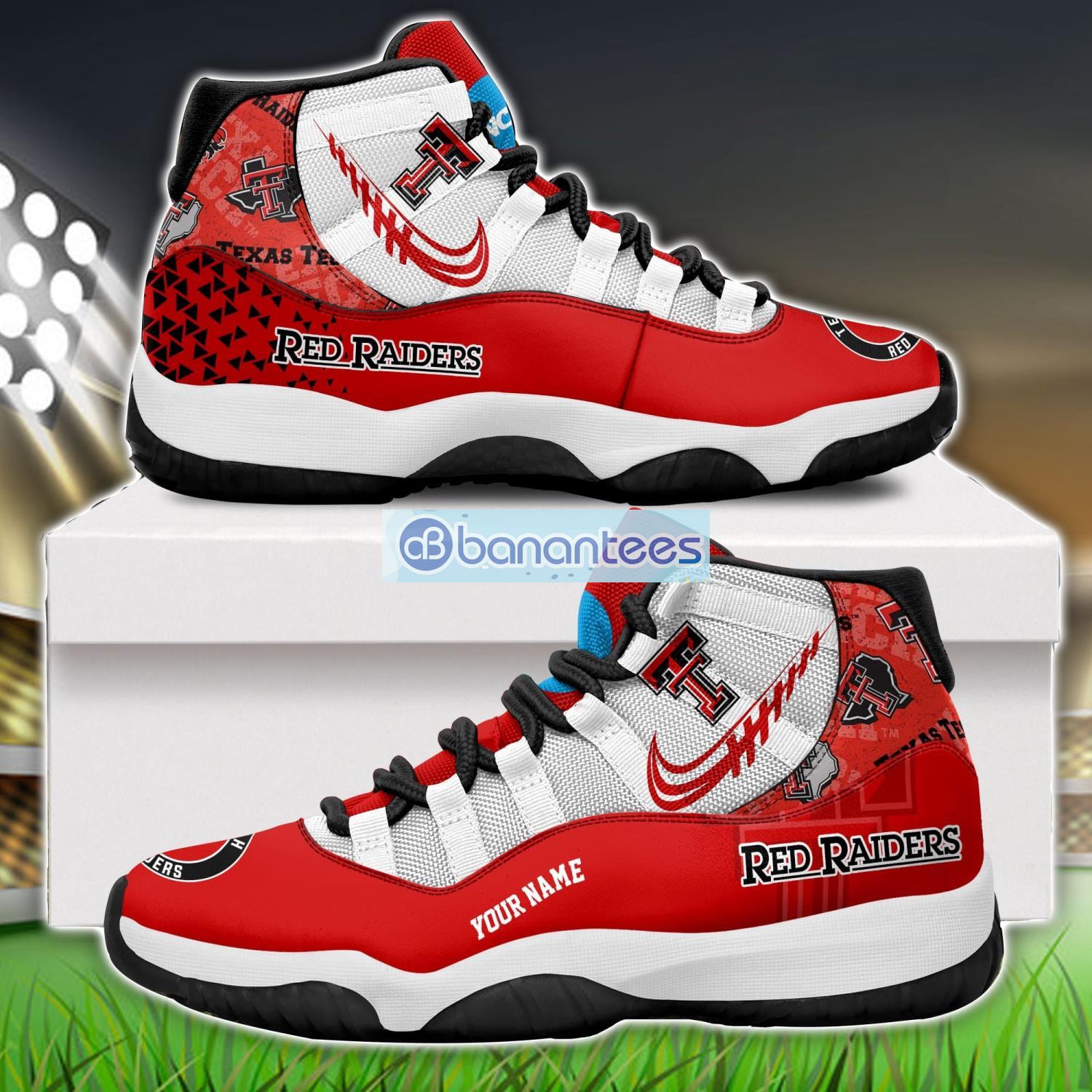 texas tech red raiders air jordan 11 sneakers custom name special shoes for fans image Texas Tech Red Raiders Air Jordan 11 Sneakers Custom Name Special Shoes For Fans Product Photo 1