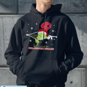 The Grinch I Hate People But I Love Philadelphia Phillies Christmas T-shirt Product Photo 2