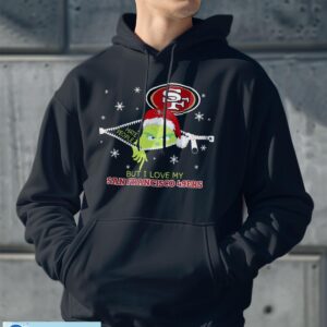 The Grinch I Hate People But I Love San Francisco 49ers Christmas T-shirt Product Photo 3