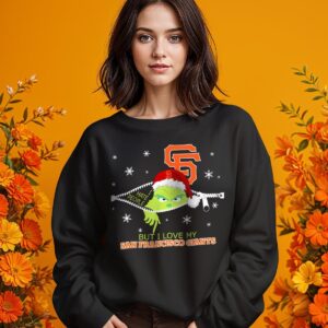 The Grinch I Hate People But I Love San Francisco Giants Christmas T-shirt Product Photo 8