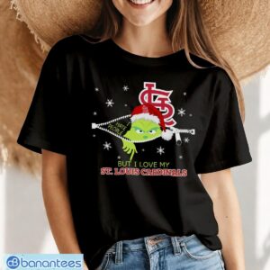 The Grinch I Hate People But I Love St Louis Cardinals Christmas T-Shirt Product Photo 3