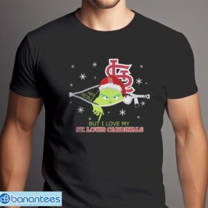 The Grinch I Hate People But I Love St Louis Cardinals Christmas T-Shirt Product Photo 7
