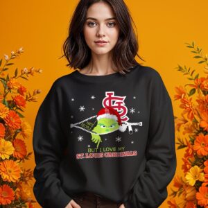 The Grinch I Hate People But I Love St Louis Cardinals Christmas T-Shirt Product Photo 8