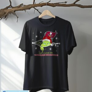 The Grinch I Hate People But I Love Tampa Bay Buccaneers Christmas T-shirt Product Photo 5