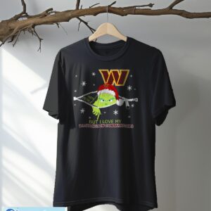 The Grinch I Hate People But I Love Washington Commanders Christmas T-shirt Product Photo 5