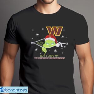 The Grinch I Hate People But I Love Washington Commanders Christmas T-shirt Product Photo 6