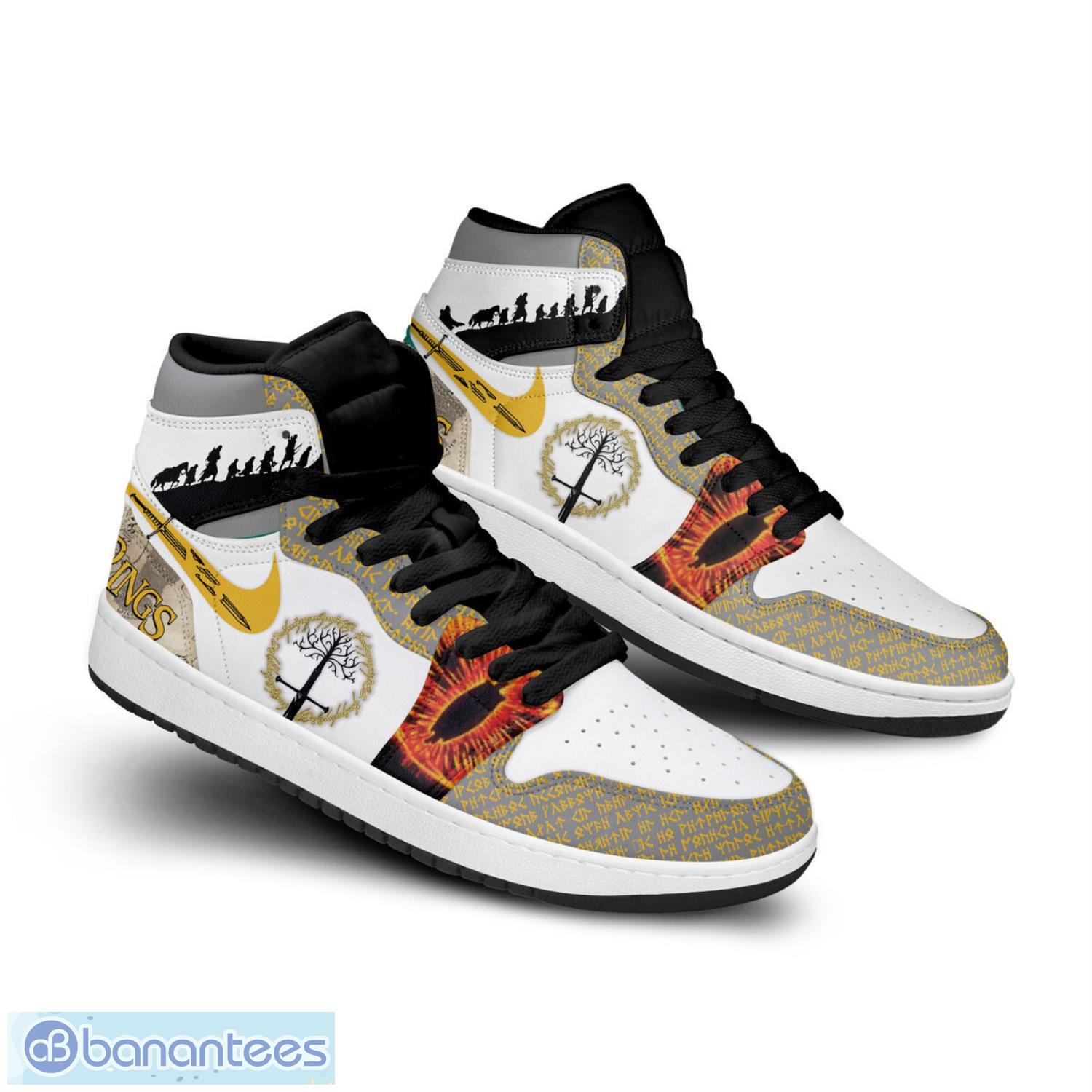 the lord of the rings air jordan hightop sneakers shoes aj1 gift ideas shoes 1 image The Lord of the Rings Air Jordan Hightop Sneakers Shoes AJ1 Gift Ideas Shoes Product Photo 2