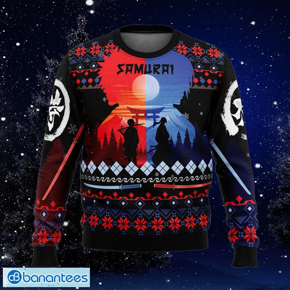 the samurai dou samurai champloo fabric ugly christmas sweater gift holidays image The Samurai Dou Samurai Champloo Fabric Ugly Christmas Sweater Gift Holidays - The Samurai Dou Samurai Champloo Ugly Christmas Sweater Photo_1