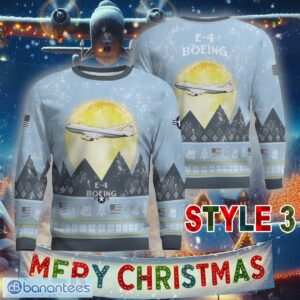 Aircraft Moonight Boeing E-4 E4 Ugly 3D Sweater Gift For Christmas - Boeing E-4 E4 Aircraft Moonlight Ugly Christmas Sweater_31