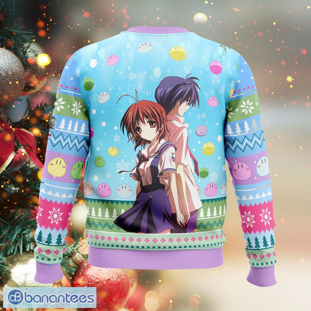 tomoya and nagisa clannad reindeer knitted christmas sweater aop gift for men and women 1 image Tomoya And Nagisa Clannad Reindeer Knitted Christmas Sweater AOP Gift For Men And Women - Tomoya And Nagisa Clannad Ugly Christmas Sweater Photo_2