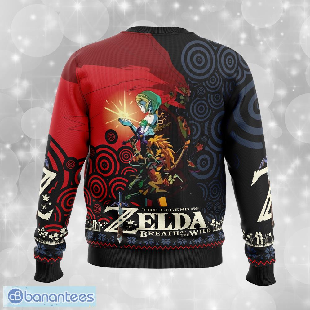 triforce zelda gathering knitted christmas sweater aop gift holidays 1 image Triforce Zelda Gathering Knitted Christmas Sweater AOP Gift Holidays - Triforce Zelda Ugly Christmas Sweater Photo_2