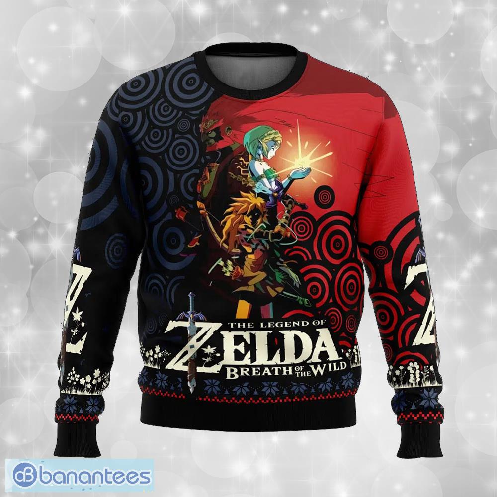 triforce zelda gathering knitted christmas sweater aop gift holidays image Triforce Zelda Gathering Knitted Christmas Sweater AOP Gift Holidays - Triforce Zelda Ugly Christmas Sweater Photo_1