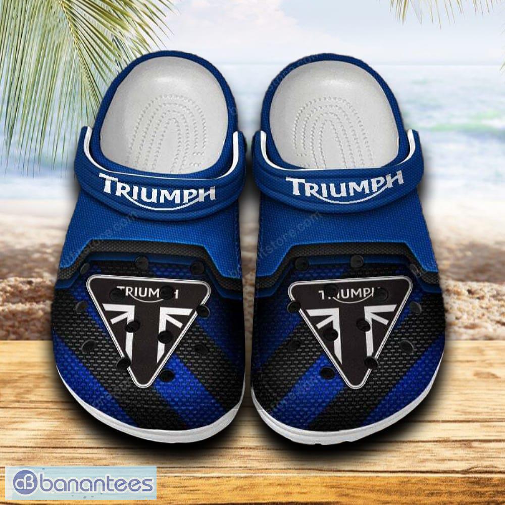 triumph car clog shoes blue color new gift for fans custom name image Triumph Car Clog Shoes Blue Color New Gift For Fans Custom Name - Triumph Car Clog Shoes Blue Color New Gift For Fans Custom Name
