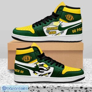 Green Bay Packers Air Jordan Hightop Sneakers Shoes AJ1 Gift Ideas Shoes Product Photo 1